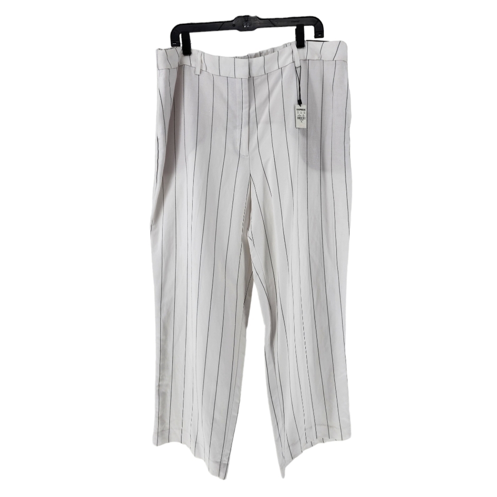 Express Women's Stripe Super High Rise Trouser Pant - XL